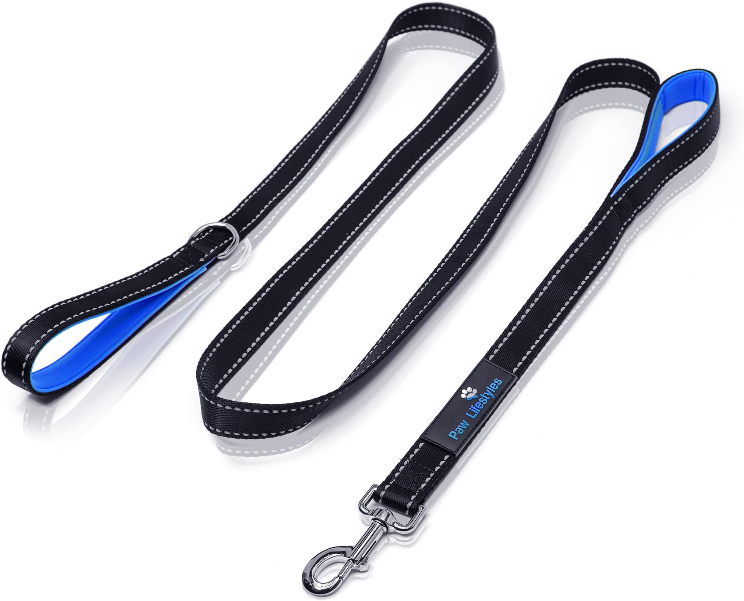 Heavy Duty Dog Leash - 2 Handles - Padded Traffic Handle for Extra Control, 7ft Long - Perfect Leashes for Medium to Large Dogs