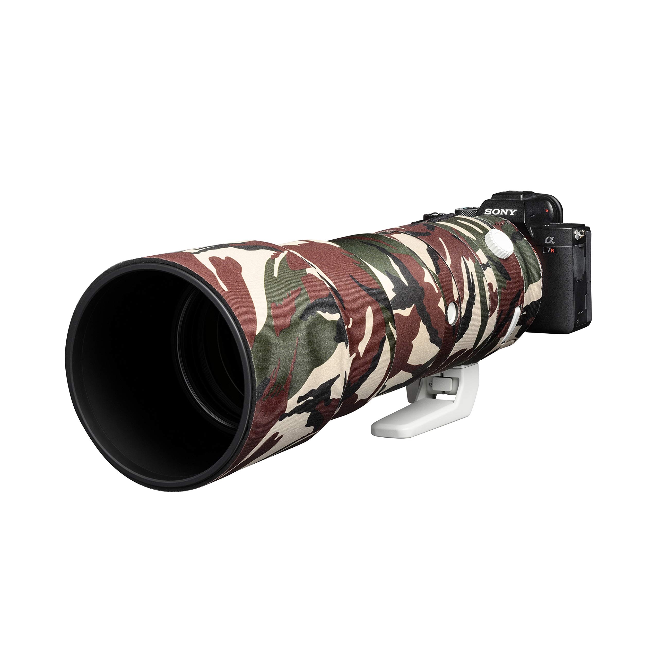 EasyCover - Lens Oak - Protecteur d'objectif - Protection pour l'objectif de Votre Appareil Photo – pour Sony FE 200-600 F5.6-6.3 G OSS - Green Camouflage