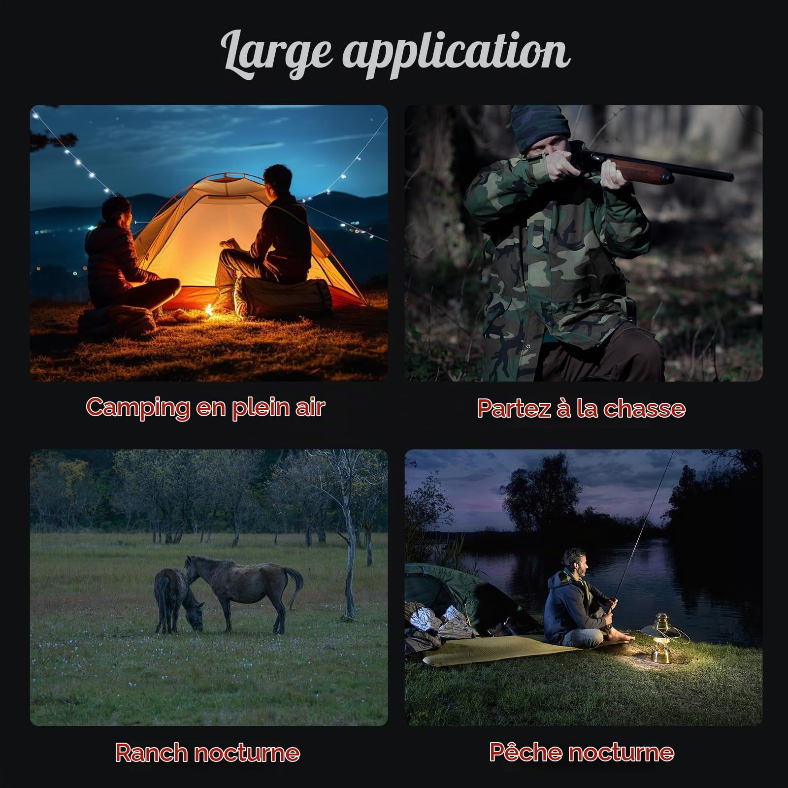 EMEBAY Vision Nocturne Monoculaire 1080P Carte 64Go, Lunettes Numériques