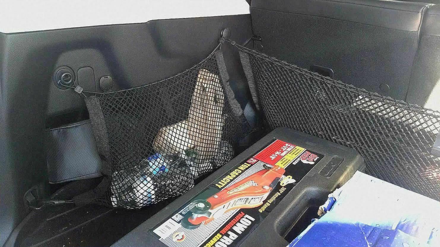 Rear Side Organizer Cargo Net for Subaru Forester 2010-2013 – Cargo Net Set of 2 for SUV - Premium Mesh Elastic Car Trunk Organizer Vehicle Carrier Storage–Compatible with Forester