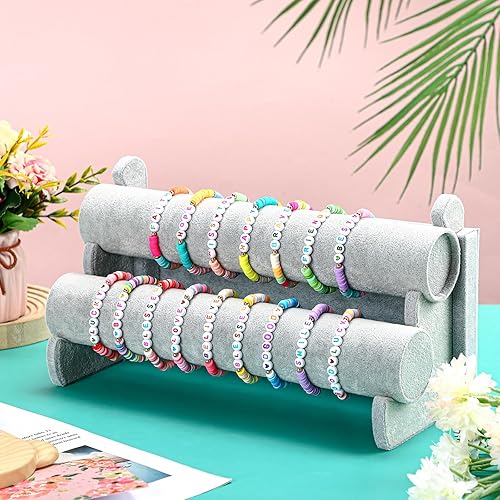 Miniatura 6 de Jadive Juego de 48 pulseras de amistad coloridas para niños, pulseras elásticas ajustables con cuentas Swift, pulseras de surfista Heishi, juego de