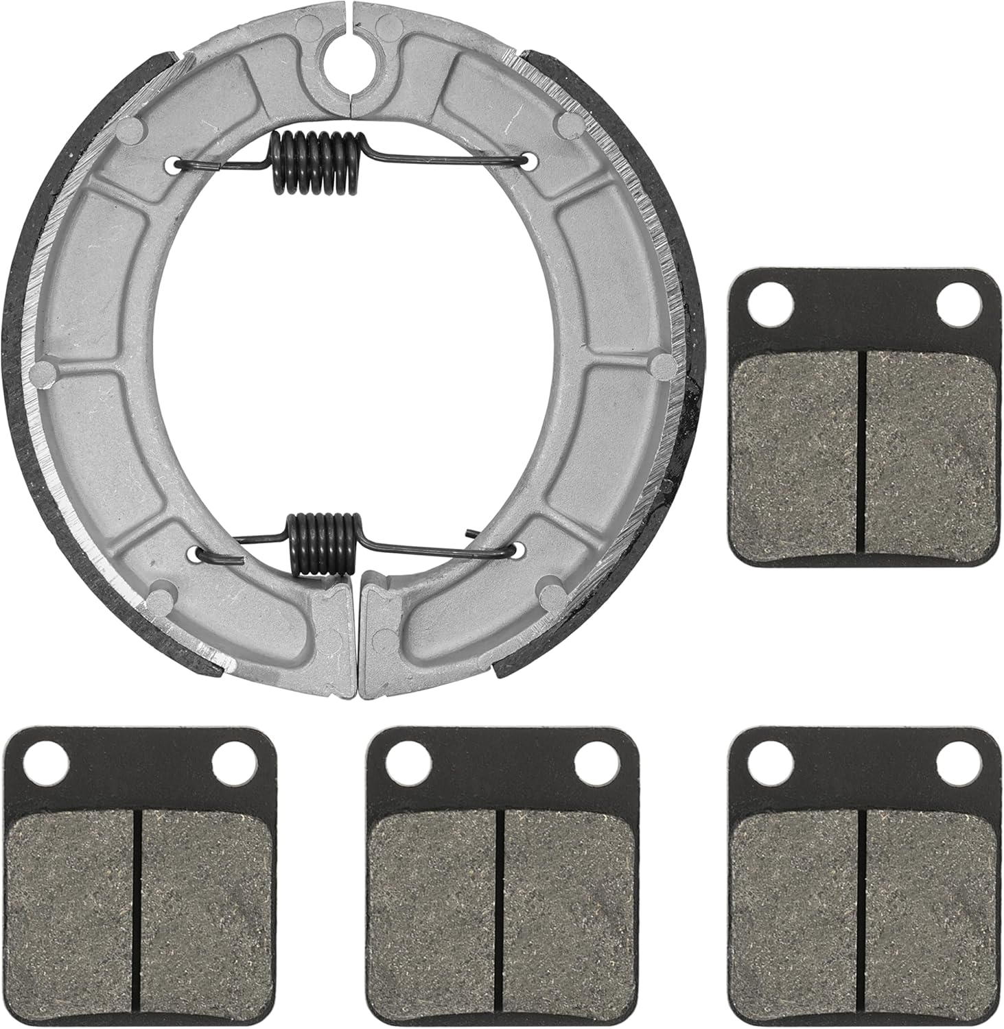 Caltric Front & Rear Brake Pads Shoes Compatible with Yamaha Bear Tracker 250 Yfm250 Yfm-250 Yfm 250 2000-2004 New