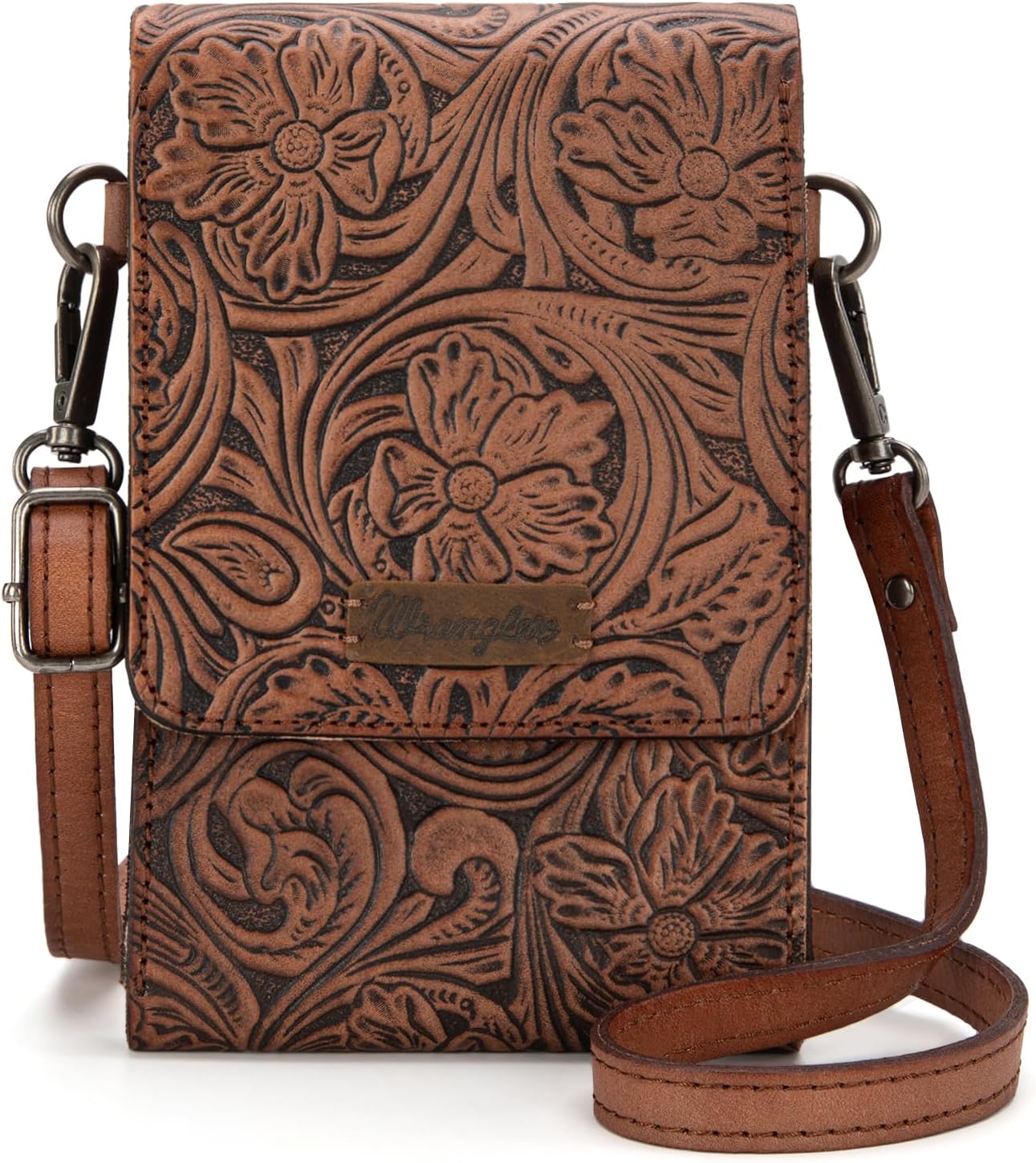 Wrangler Small Leather Purse Side Cross Body Bags for Women Mini Phone Purse