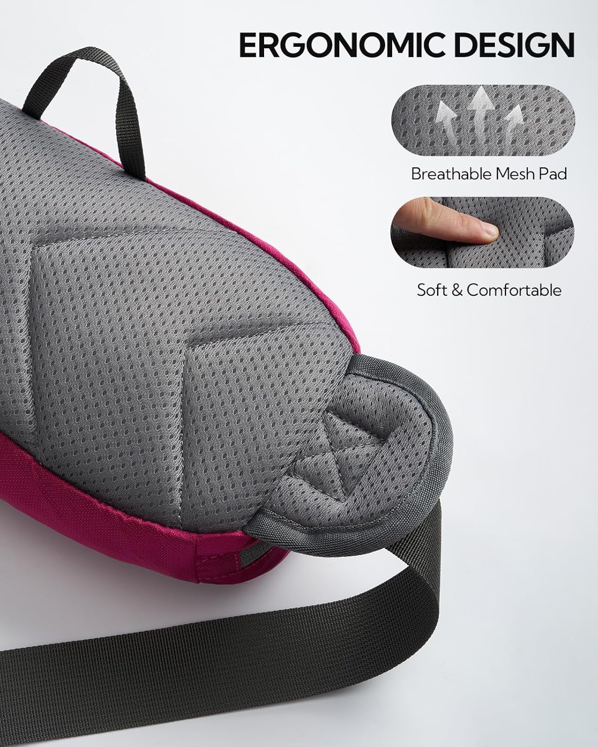 WATERFLY Fanny Pack Waist Bag: Hiking Water Bottle Holder with Strap Waist Pack for Women Men Hydration Hip Packs for Running Walking Traveling-Rose Red - Image 3