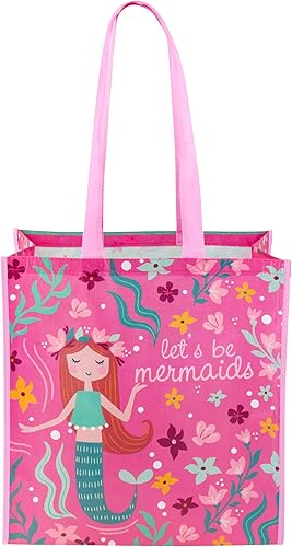 Stephen Joseph Bolsas de regalo recicladas grandes para niños, Sirena, BOLSAS DE REGALO RECICLADAS