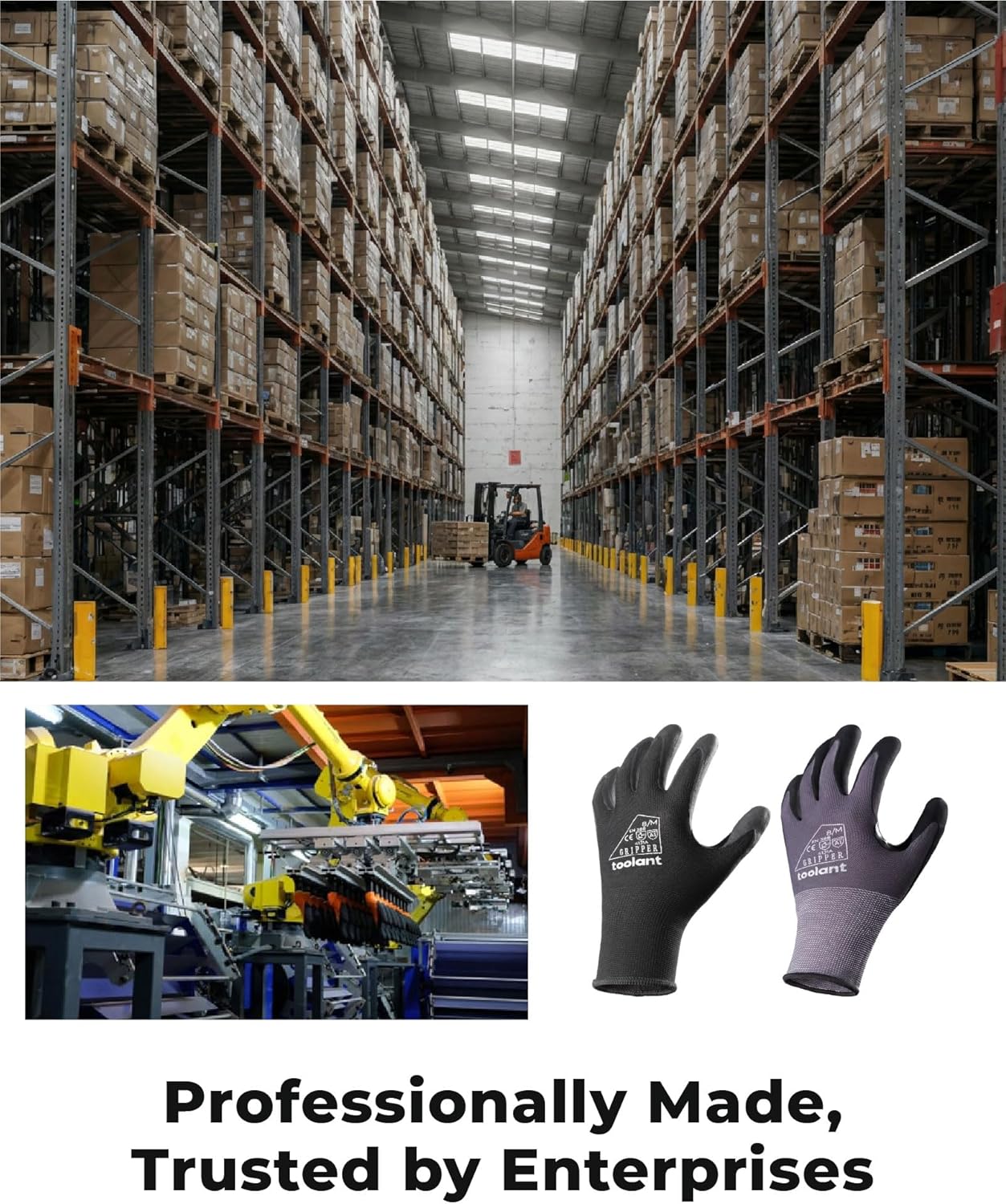 toolant 6 Pairs Work Gloves MicroFoam Nitrile Coated, 15 Gauge Breathable Nylon with Grip in Wet & Oily Condition, Touchscreen, Certified Working Gloves Bulk for Gardening,Warehouse,Automotive,Gray,XL