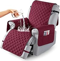 Vista 50 de TAOCOCO Fundas reclinables 100% impermeables, fundas de sofá reclinable con correas para las piernas, funda de sofá reclinable reversible para silla