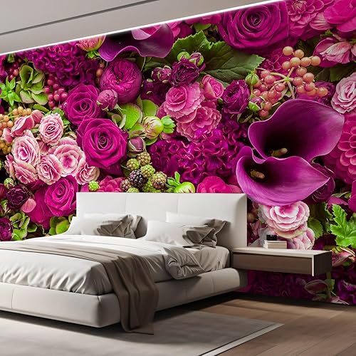 Miniatura 4 de wall26 - Mural de pared elegante con flores de rosa, foto floral, removible, autoadhesivo - 100x144 pulgadas