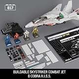 ​MEGA G.I. Joe Juguetes de construcción de figuras de acción, Skystriker XP-14F vs. Cobra H.I.S.S., con 617 piezas, 4 personajes articulados, para coleccionistas - 3