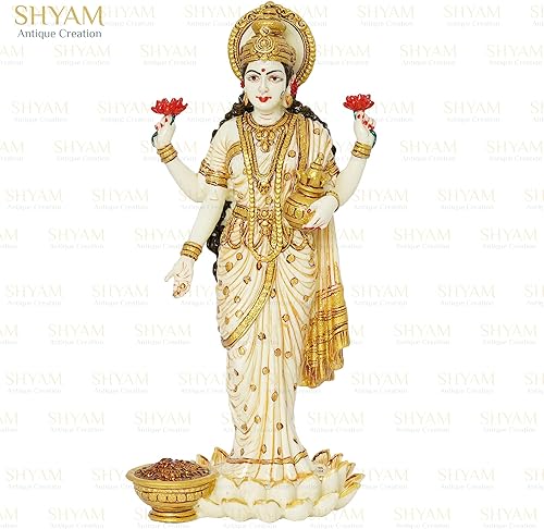 Miniatura 2 de Murti de bendición de Diosa Lakshmi Idol Maa Laxmi Bendición para Pooja Room Mahalaxmi Estatua para el hogar, templo, mandir, oficina, Diwali Pooja
