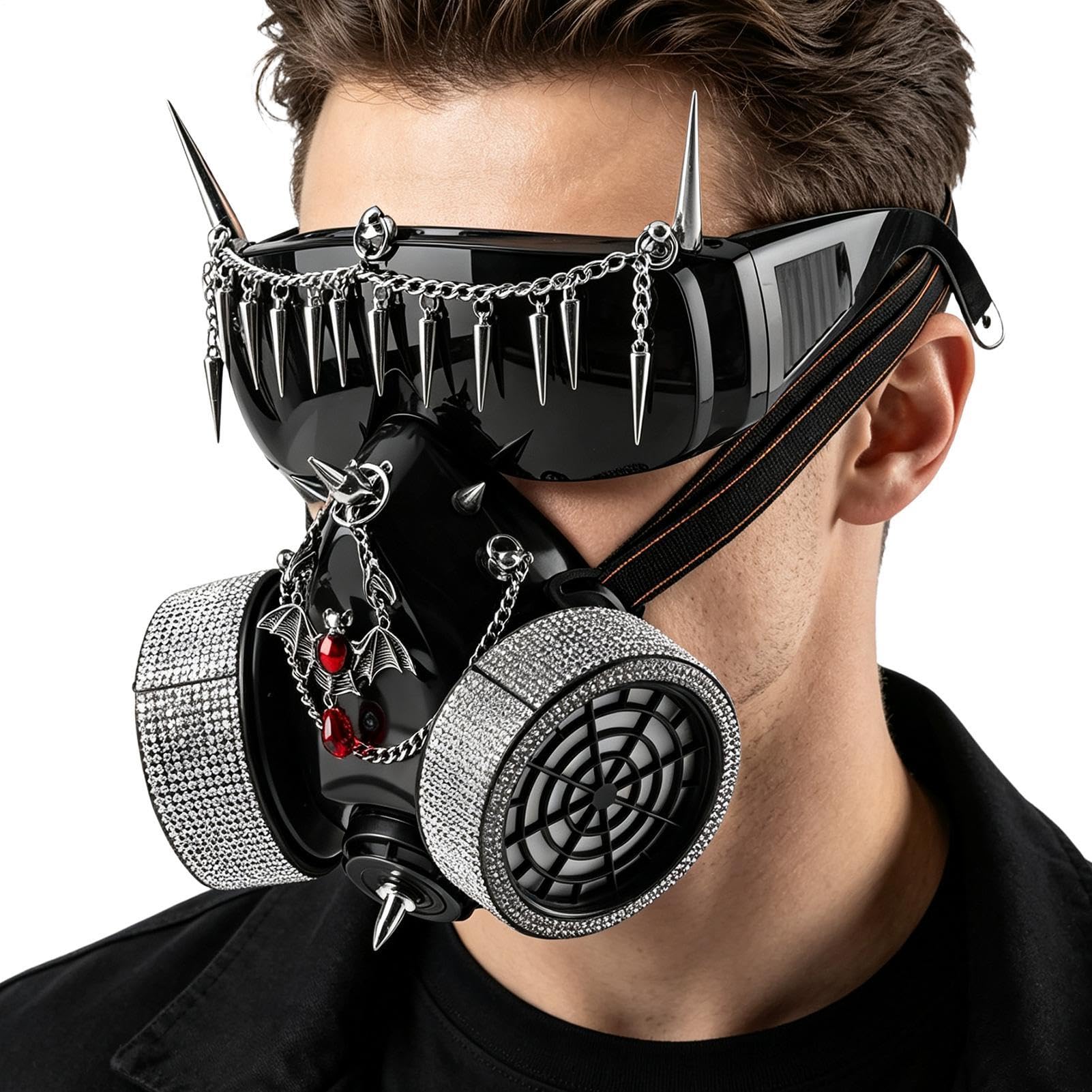 Gogle Cosplayowe Z Gotyk Steampunk Akcesoria Kostiumowe | Halloweenowe Okulary Gazowe Do Odgrywania Ról Dla Kobiet Mężczyzn Na Scenę Bar Imprezę Festiwal Muzyczny Film
