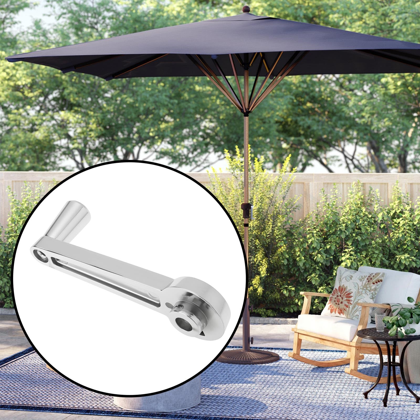 LT Easiyl Outdoor Parasol Crank Handle 12 x 4 x 3.5cm for Outdoor Use Compatible with Variety of Umbrellas - Image 2