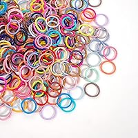 Vista 3 de CÉLLOT 360 unidades de lazos para el pelo de bebé, 36 colores multicolores, elásticos de goma sin arrugas de 2 cm de diámetro, pequeños y delgados