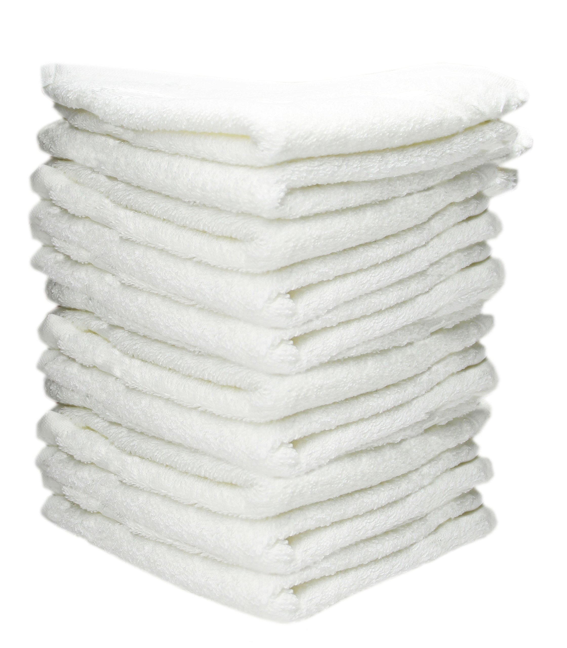 Space Fly Silverlive Cotton Fresh Loom 500 GSM Ultra Soft Face Towel for Women, Size-10x10 Inch, White Hanky (Set of 10)-image-44