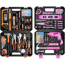 148-Piece Home Repair Tool Kit +130 Piece Home Pink Tool Kit for Women
