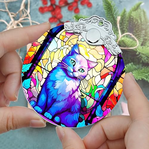 Miniatura 3 de Adorno de Navidad para mascotas, decoraciones de Navidad para gatos, adornos para mascotas para árbol de Navidad, adorno de vitral, ideas de regalo