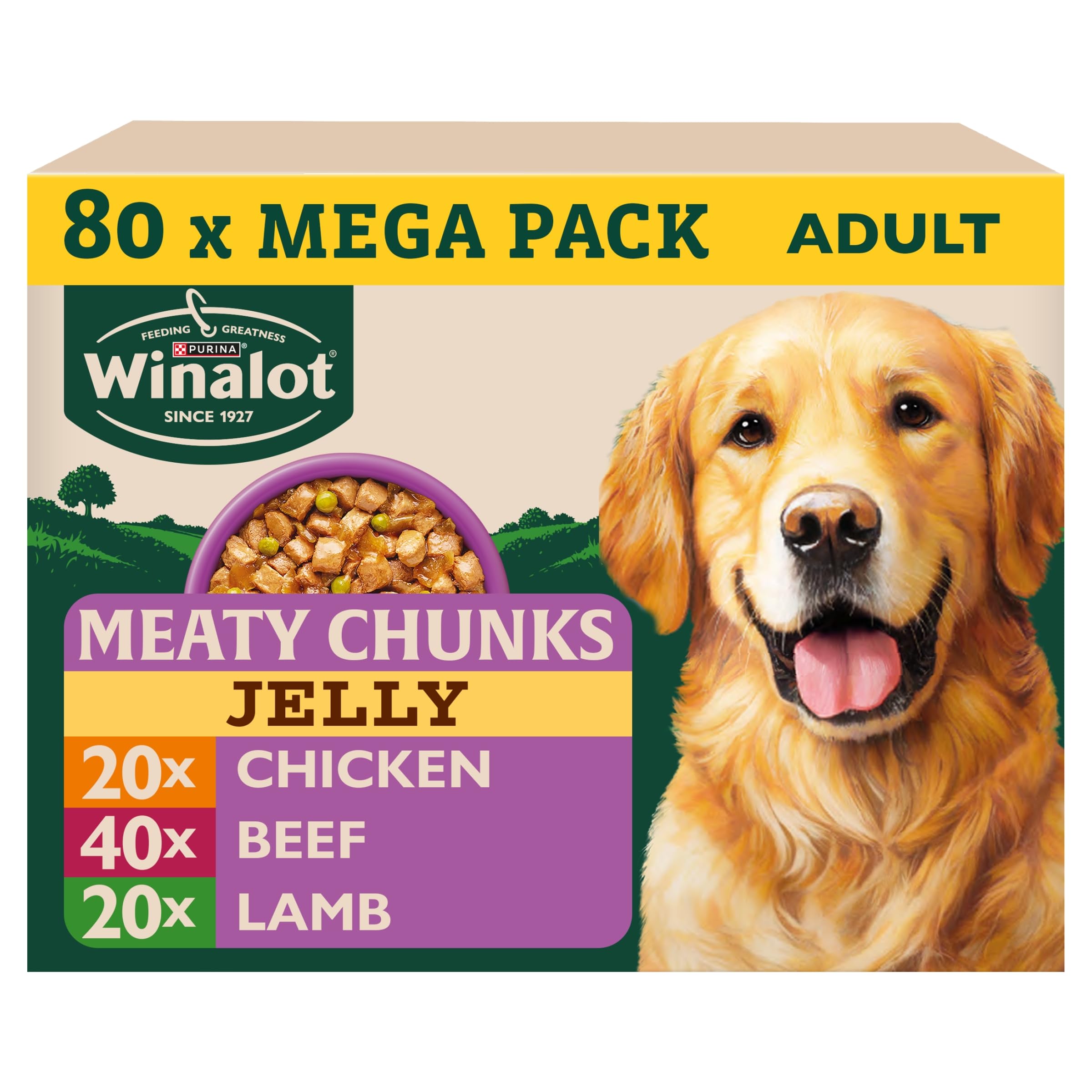 Winalot Meaty Chunks in Jelly 80x100g