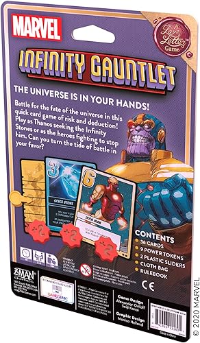 Miniatura 3 de Infinity Gauntlet: A Love Letter Card Game Save The Universe from Thanos! Juego de estrategia para niños y adultos ambientado en el universo Marvel,