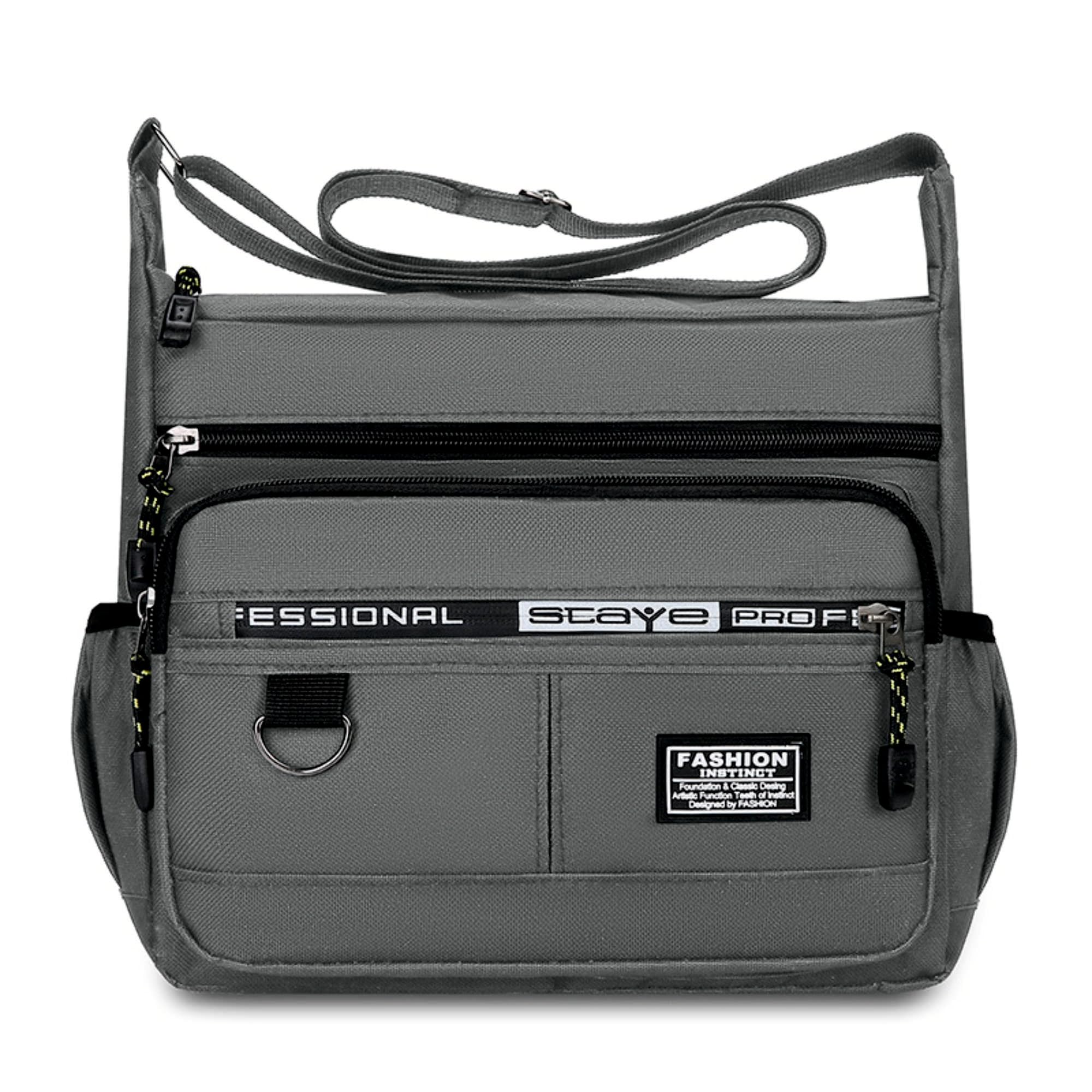 nispruhay Casual Nylon Messenger Bag Waterproof Wear-resistant Backpack with Zipper Closure Multilayer Pocket Large Capacity Men's Tote Bag-picture-41