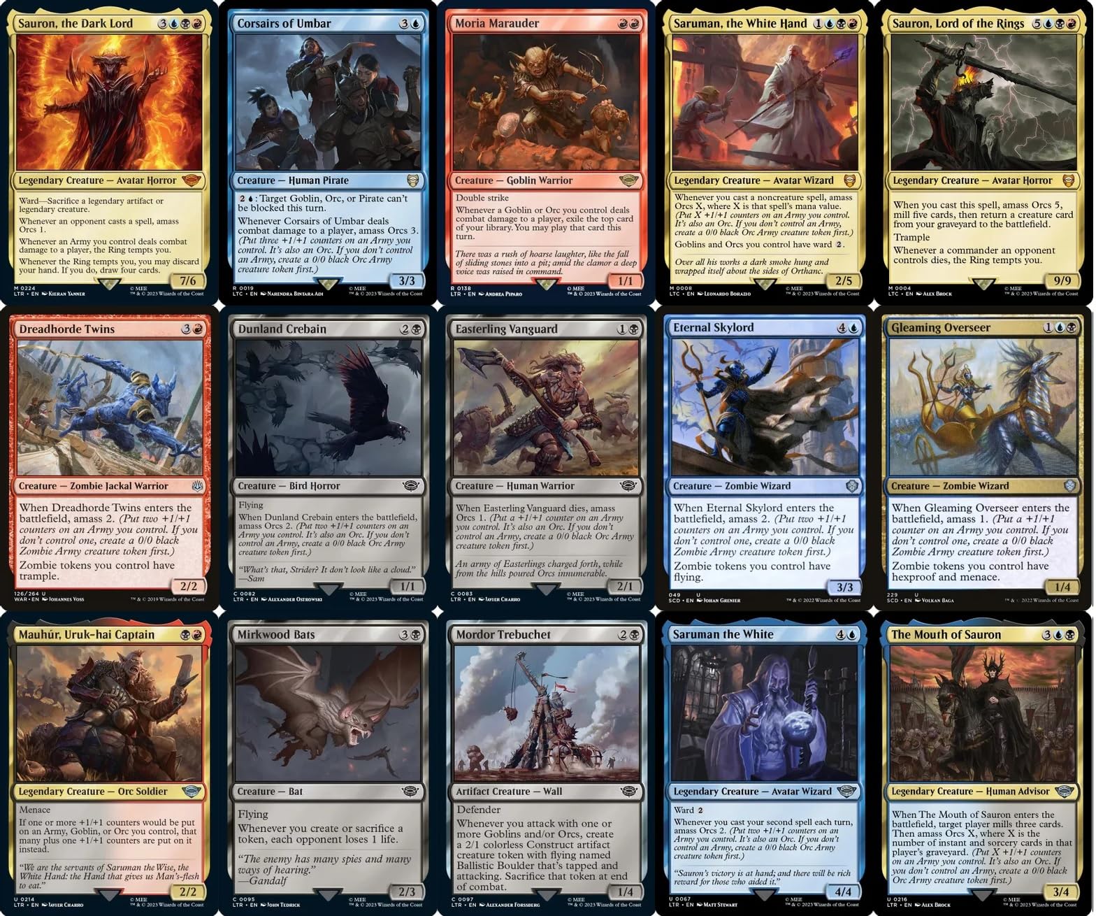 Amazon.com: Orc Amass Commander Deck - Sauron - EDH - Grixis Blue Black Red - Lord of The Rings LOTR - 100 Card - Custom Magic The Gathering Deck