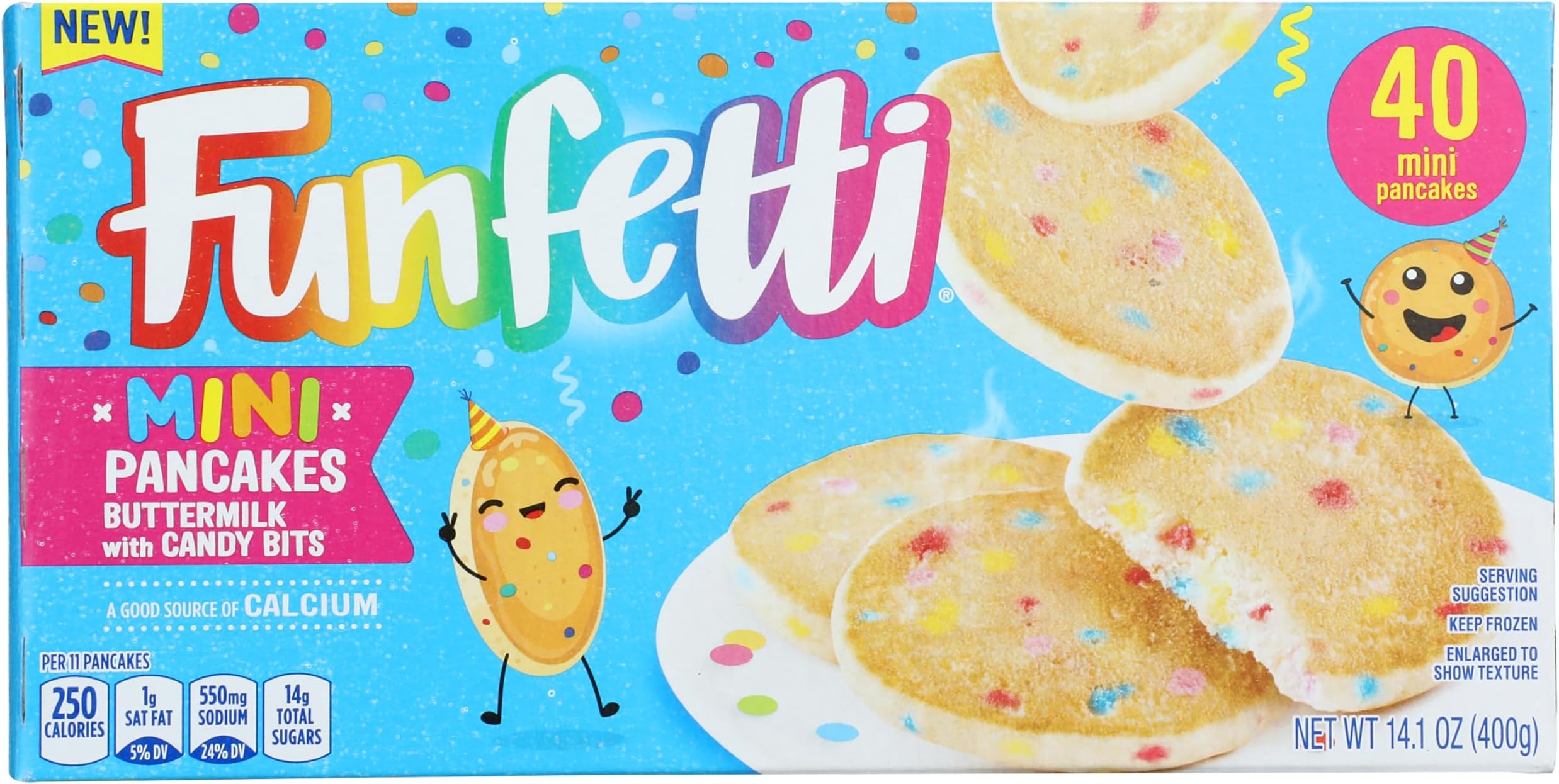 Pancakes Buttermilk with Candy Bits Mini, 40 Count