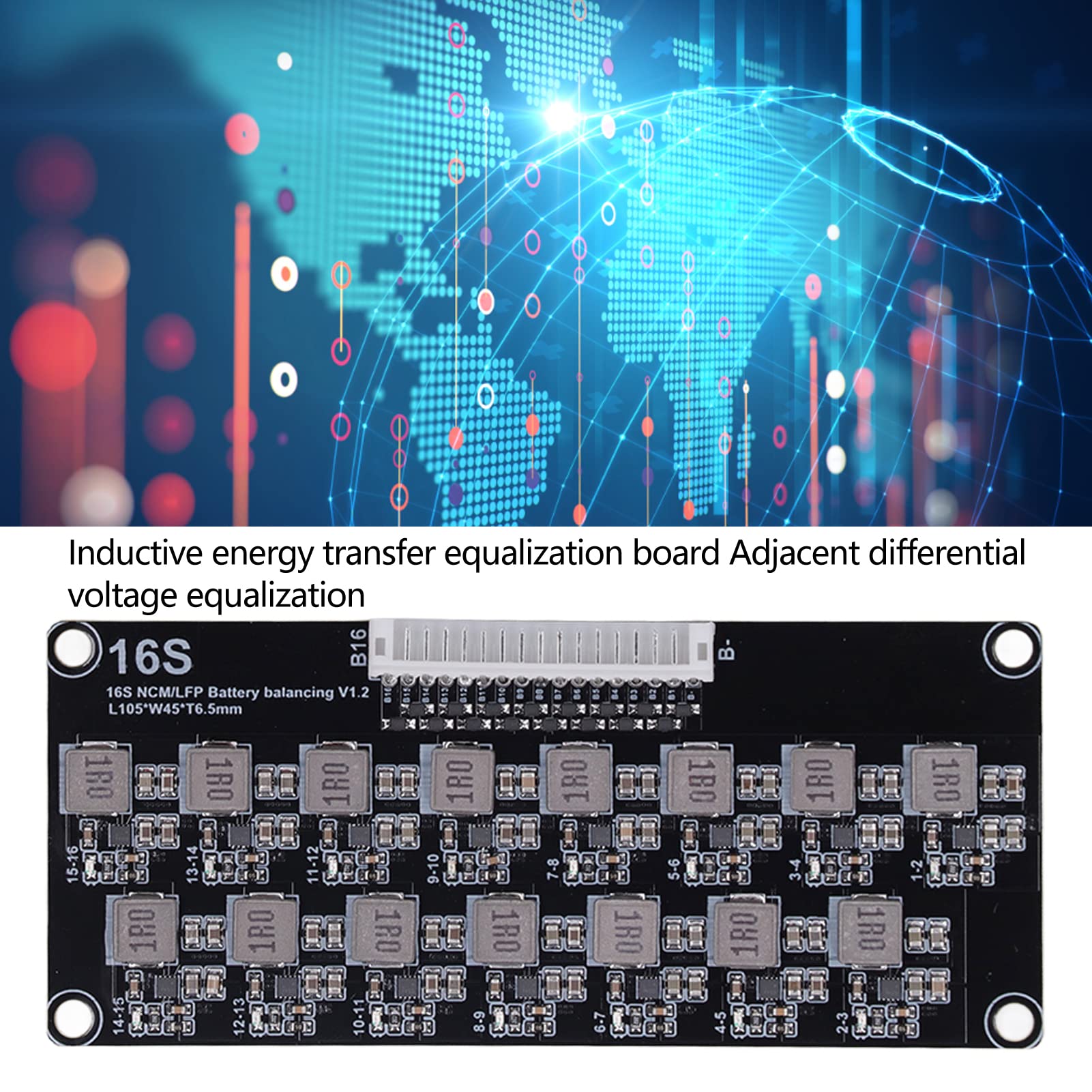 Active Battery Equalizer -Indukter 16 Batterie -Equalizer mit W -Kabel Induktives Balancer Board 2? 4,5 V Batterie Balancing Superision Erlebnis Induktiv Gestaltet 16s Thi