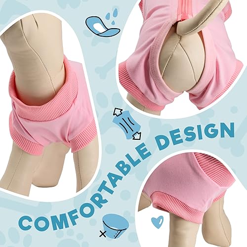 Miniatura 6 de BENCMATE Traje de recuperación para perros  Mameluco para después de la cirugía, camisa profesional de recuperación con cremallera para mascotas con