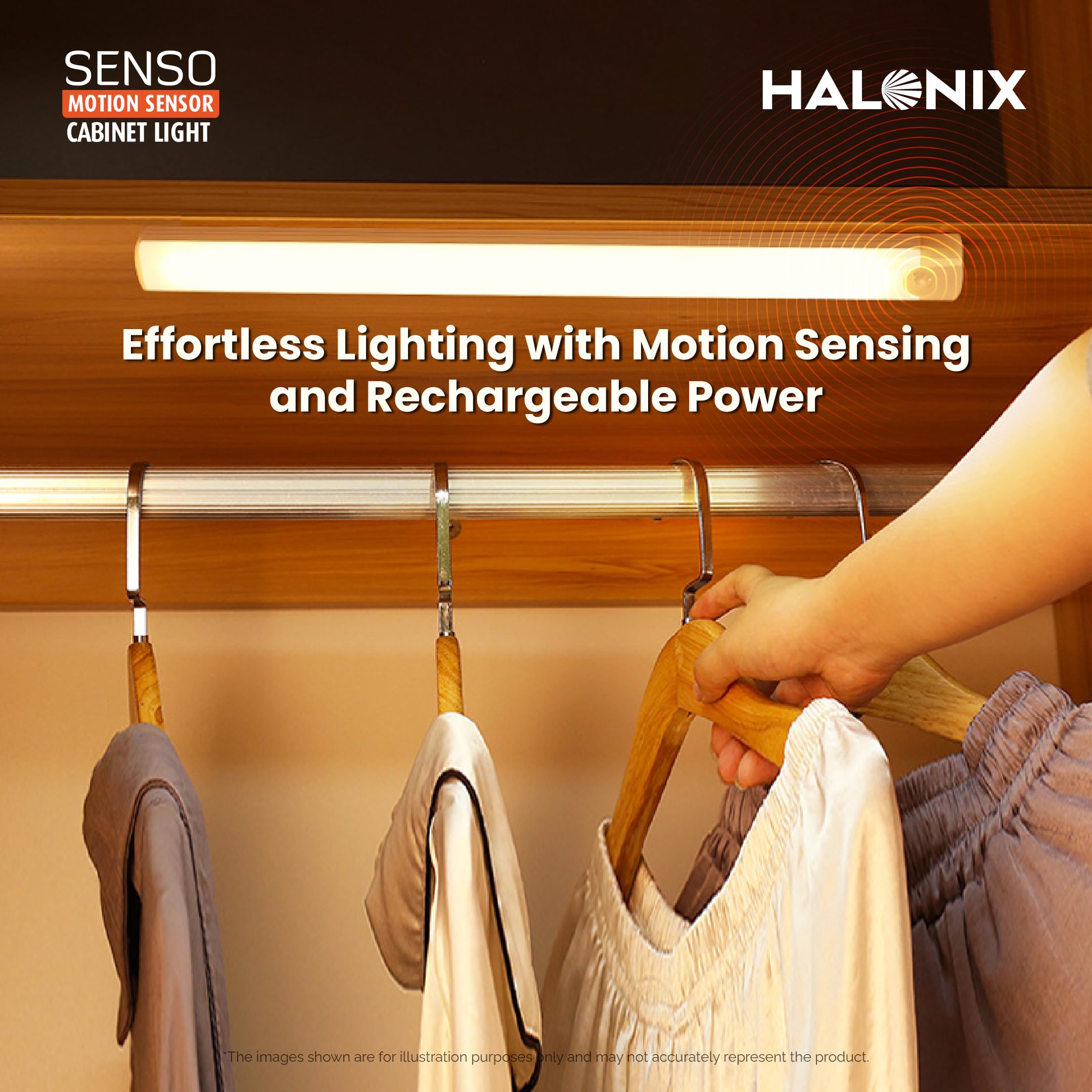 Motion Sensor Cabinet Lights - Rechargeable & Dimmable -2
