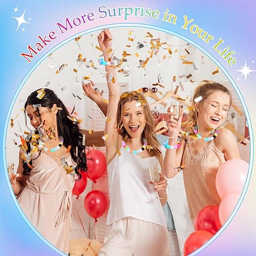 Miniatura 7 de Huquary 50 cuentas de diamantes de imitación para el día de San Valentín de 0.78 pulgadas (0.787 in), cuentas redondas de bola de disco de colores