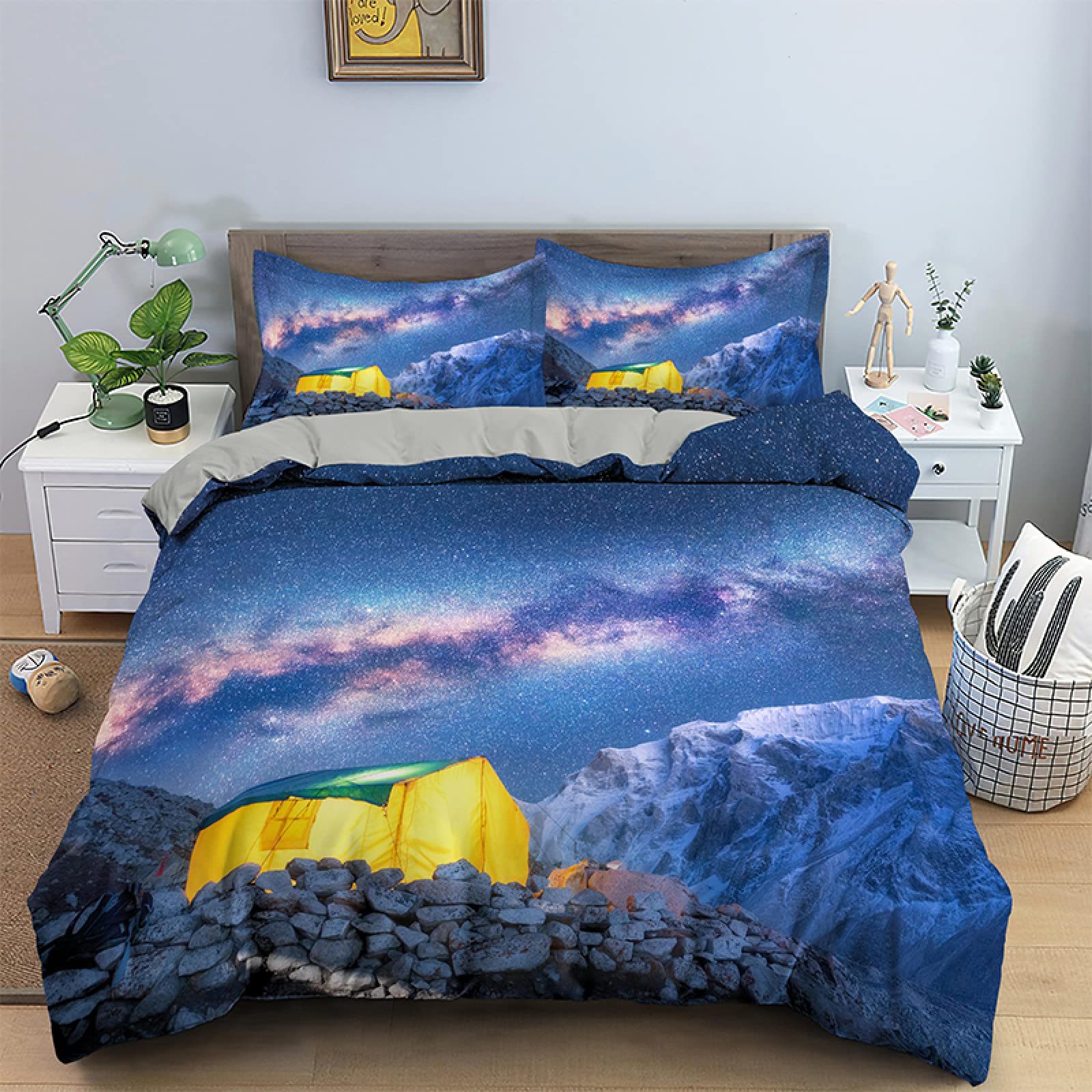 Parure housse de couette 110g/㎡ microfibre douce 140x200 cm de qualité supérieure durable