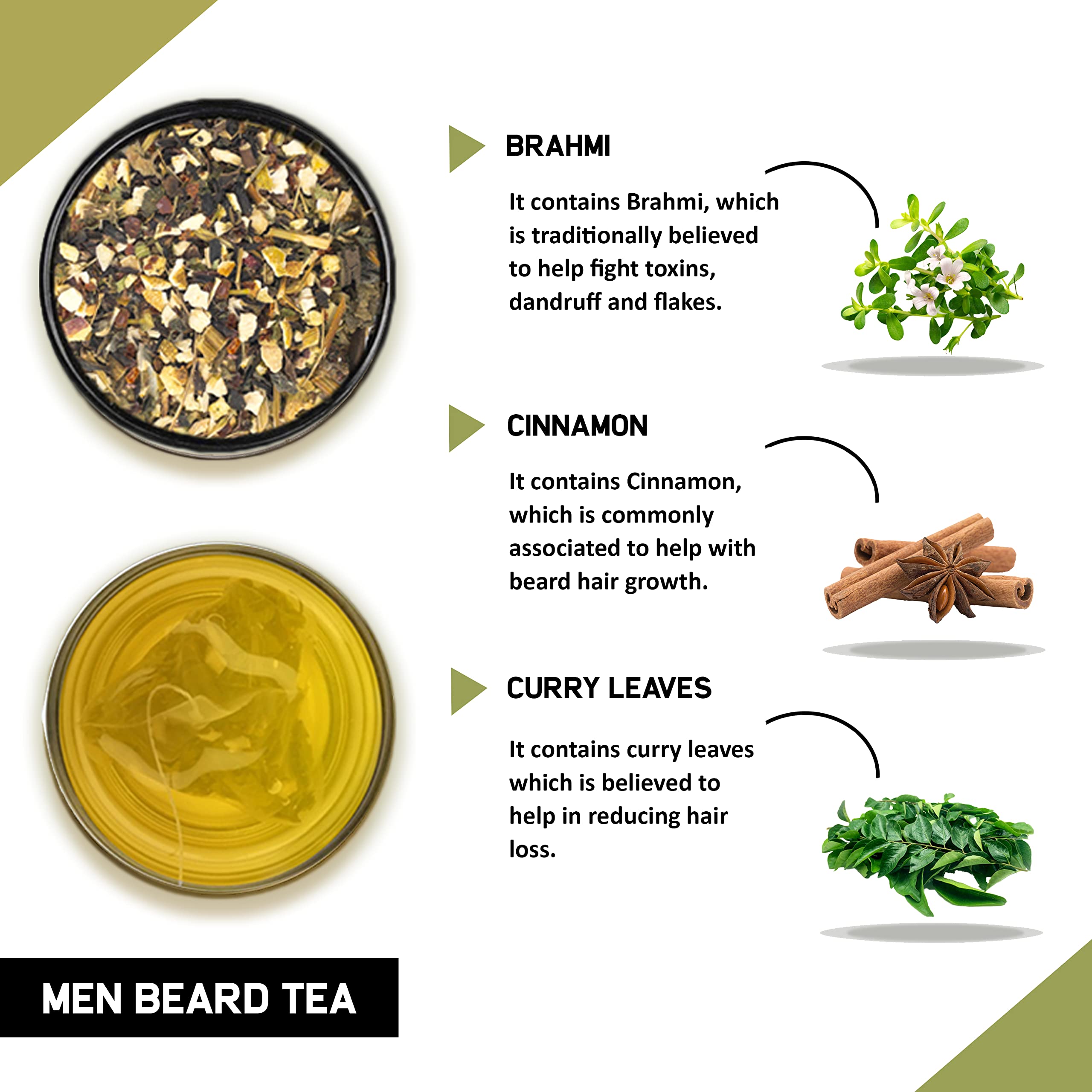 TEACURRY Beard Tea (6 Month Pack | 180 Tea Bags) - Helps with Hair Growth, Shine, Repair & Strength - Image 2 thumbnail
