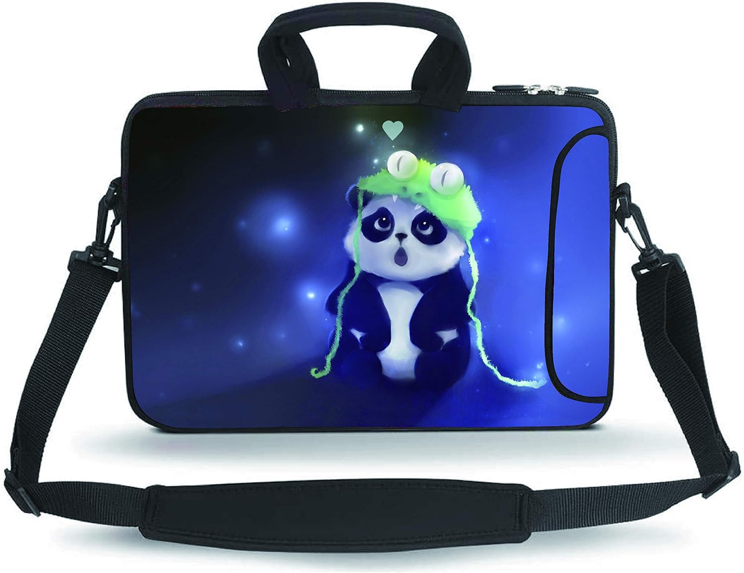 11 11.6 12 12.5 13 inches Case Laptop Notebook PC Messenger Bag Tablet Travel Case Neoprene Handle Sleeve with Shoulder(Cute Panda)