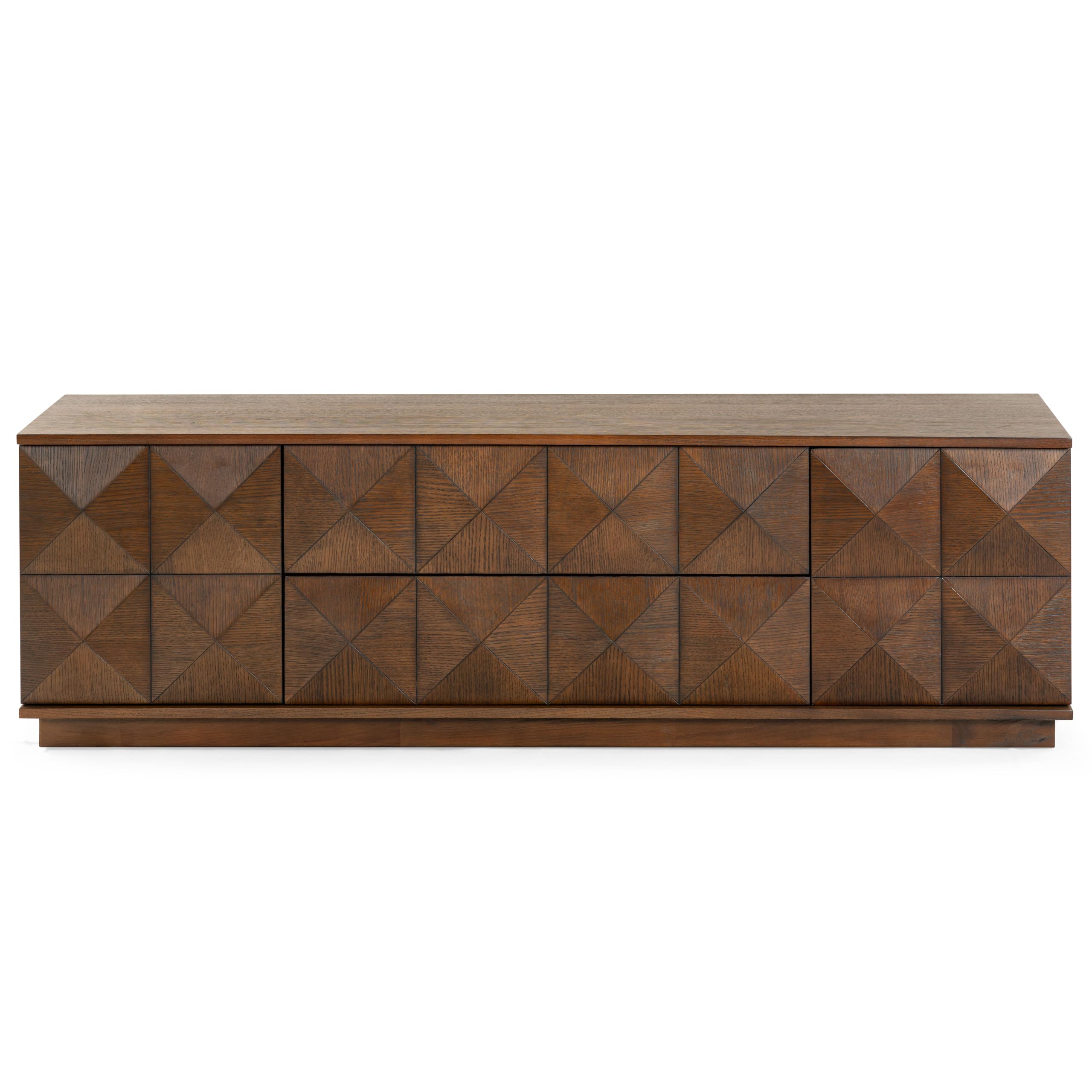 SAFAVIEH Couture Collection Patty Walnut Brown 4-Door Media Stand