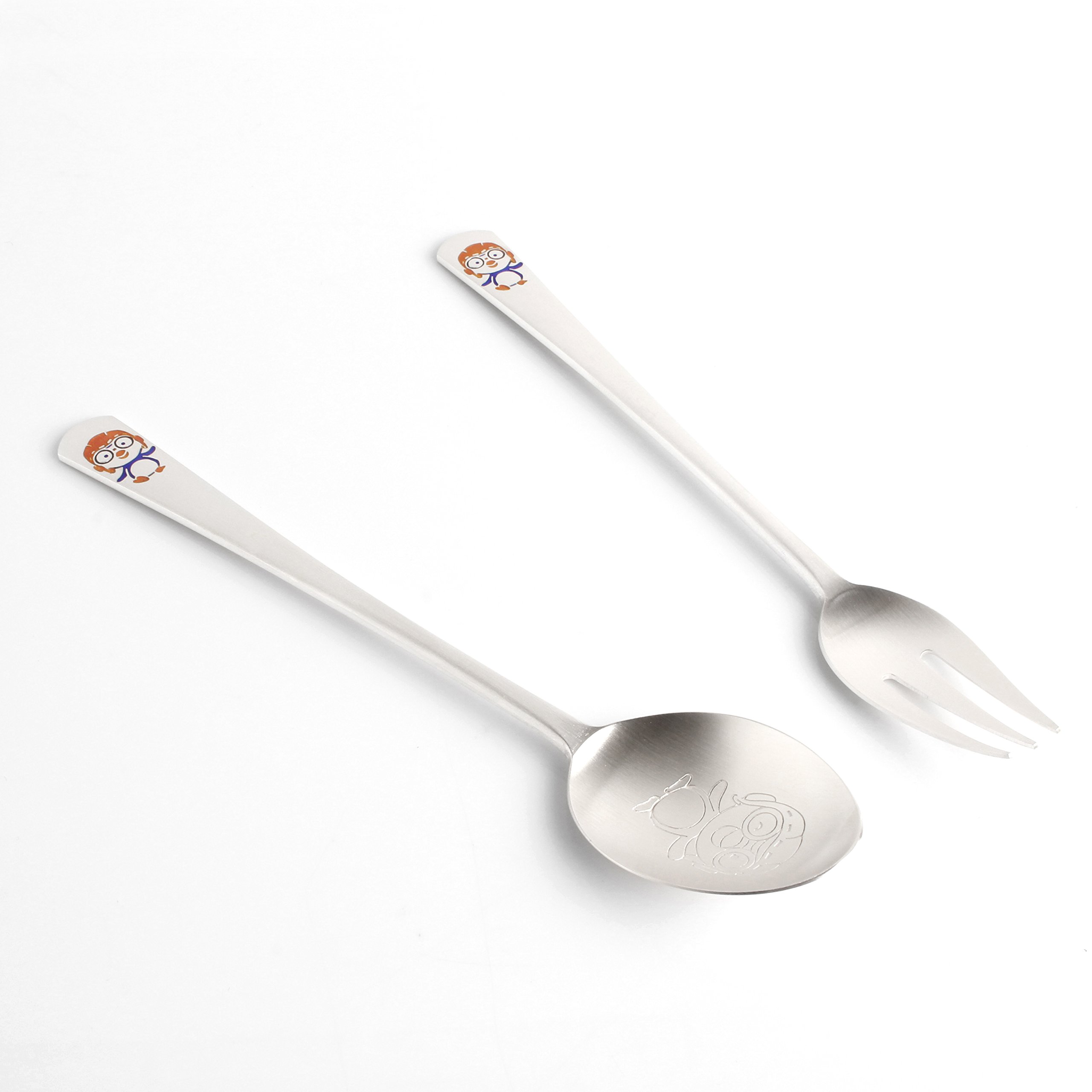 Spoon Fork Set For Kids Silver Cloisonne SG112K