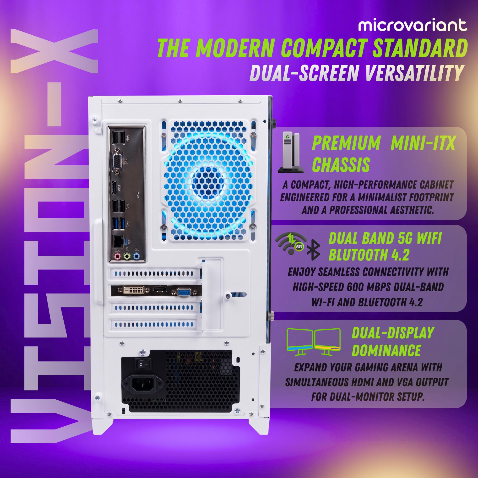 MICROVARIANT Vision-X Gaming PC | Core I7 4th Gen | GT-730 4GB GPU |