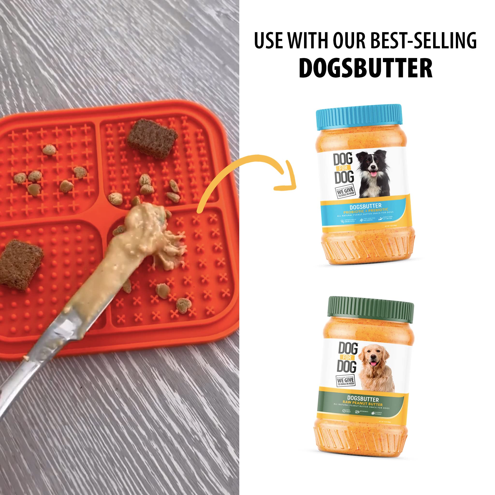 Licky Mats for Dogs - Dog Lick Mats for Large Dogs & Small Dogs | Lick Mat for Dogs, Non-Slip Silicone Mat with Suction Cups & BPA-Free | Dog Lick Pad for Peanut Butter & Treats, Dog Food Slow Feeder 2
