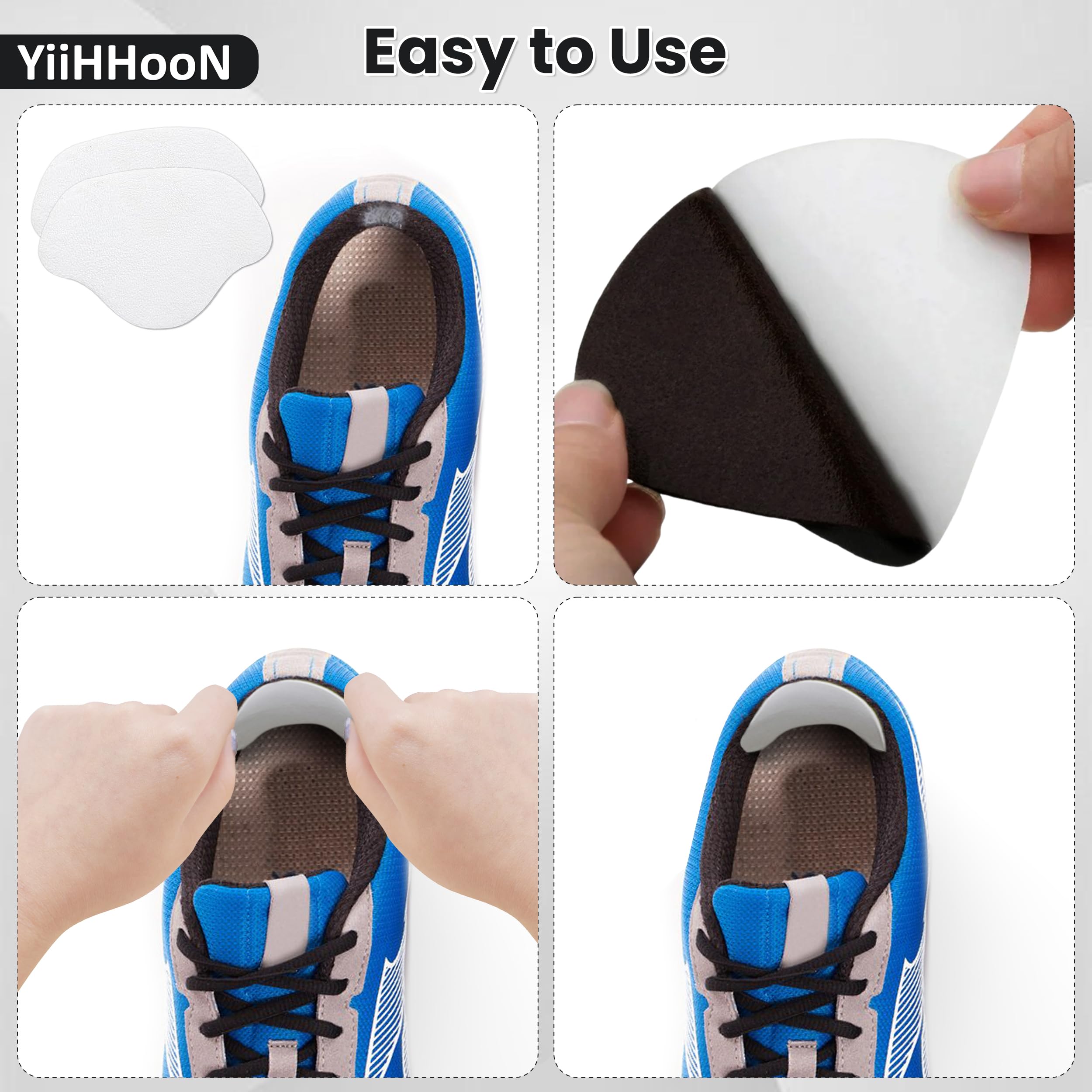 8 paar schoenhielreparaties, zelfklevende schoenhielpatch, hakbescherming voor schoenen, leren sneaker reparatiepatch, schoenreparatieset, hielreparatie voor schoenen, 4 kleuren schoenreparatieset