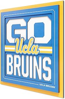 NCAA UCLA Bruins 3D Wall Art, 12x12, Blue, Gold