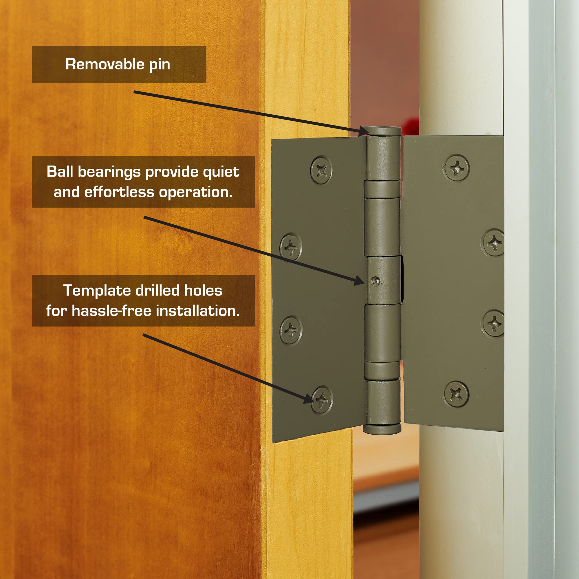 Piezas Bisagra De Puerta Pesada Bisagras De Acero Inoxidable Bisagra De Puerta Con Rodamiento De Bolas Bisagra De Puerta Exterior Para Puertas De Casa Dormitorio 81657514