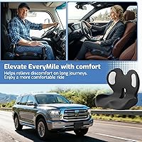 Vista 5 de Cojín de asiento de espuma viscoelástica con almohada de apoyo lumbar, cojín para silla de oficina, cojín ergonómico para asiento de automóvil