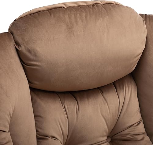 Miniatura 7 de HollyHOME - Silla perezosa grande de tela moderna, silla de lectura cómoda de gran tamaño, silla de descanso acolchada gruesa con reposabrazos,