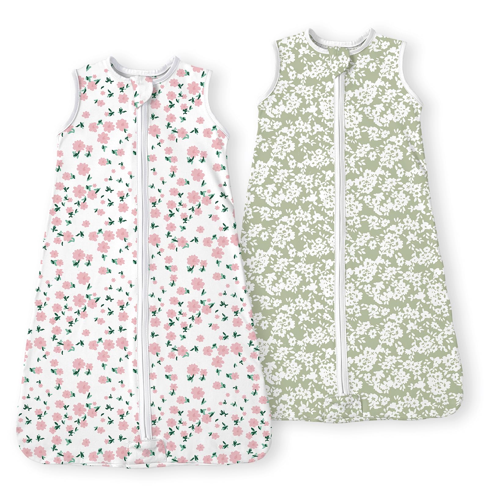 Sleep Sack 0-6-12-18-24 Months, Premium Breathable Wearable Blanket Sleeping Bag with 2-Way Zip for Baby Girl Boy