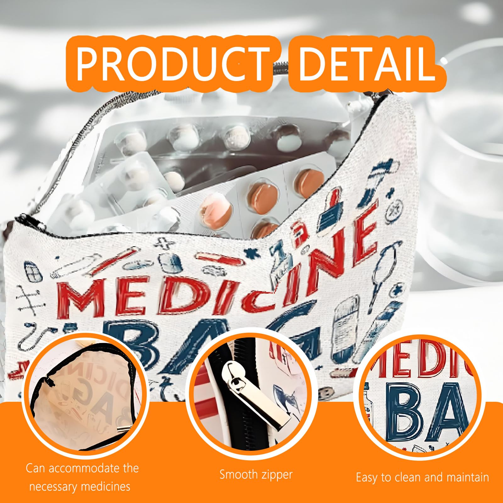 2Pcs Travel Essentials Travel Medicine Bag - Image 3