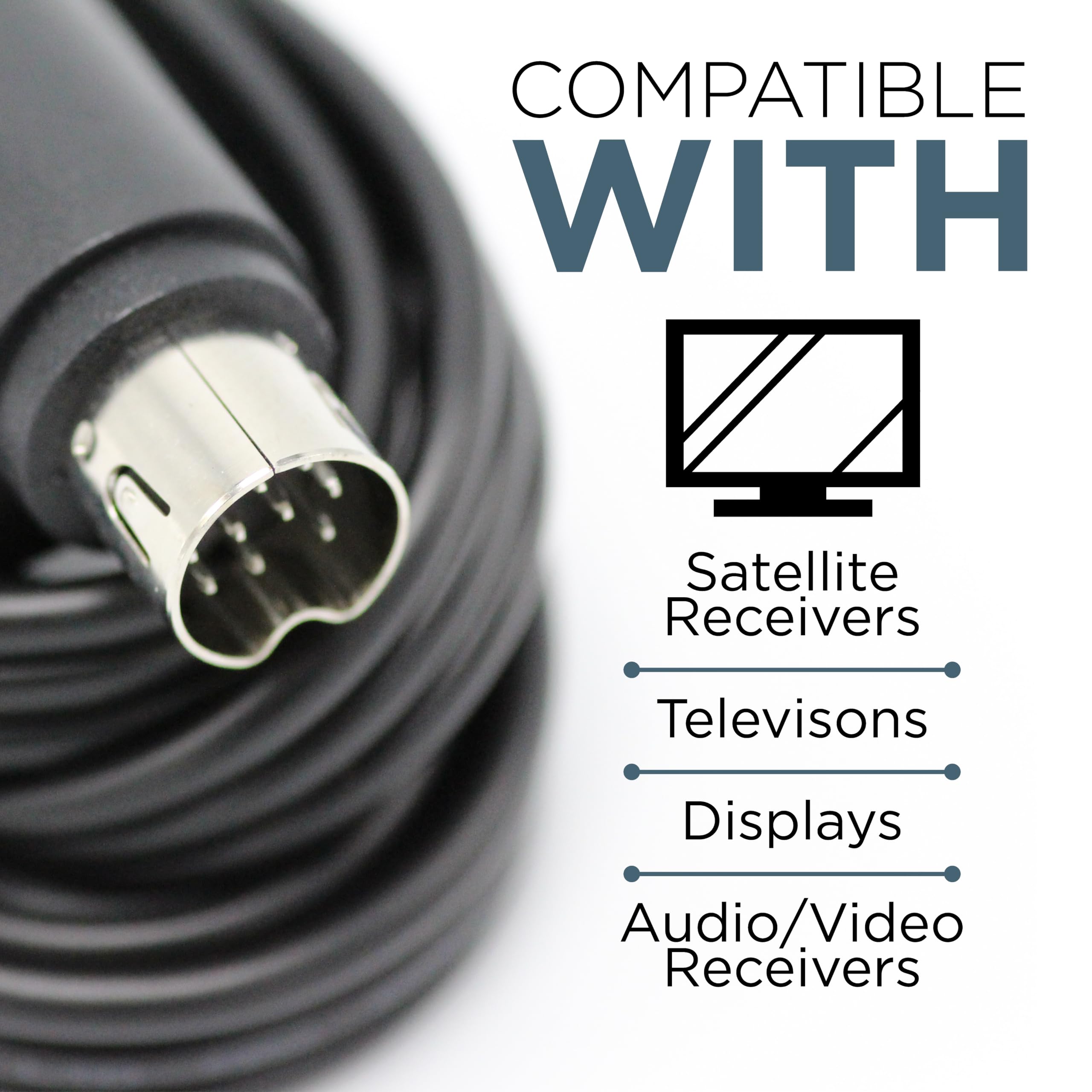 10 Pin Audio and Video DIN Cable | NOT S-Video Cable | RGB