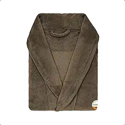 Roupão Microfibra Unissex Tamanho Único Camesa Extra Macio Marrom