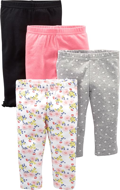 Simple Joys by Carter's - Pack de 4 pantalones para bebé niña