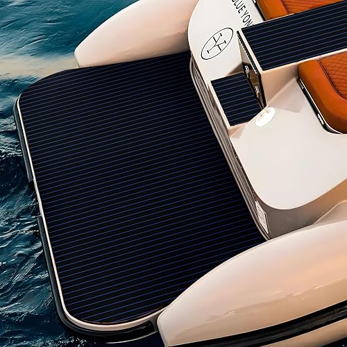 Miniatura 7 de Suelo de lancha de espuma EVA, suelo marino de camuflaje para cubierta de espuma de lancha, hoja de cubierta de espuma de 94 x 453523, autoadhesivo,