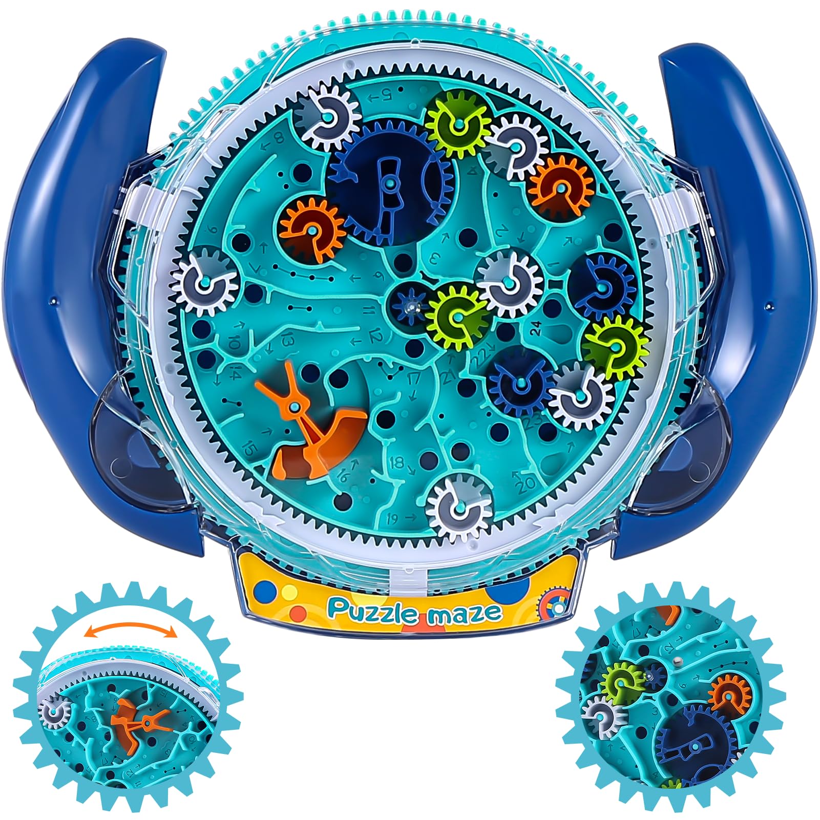 3D Maze Puzzles for Kids Ages 4-8, Gravity 3D Puzzle Ball Toy for Kids Adults, Educational Toys Gifts Kids, Teens, and Adults (Blue)