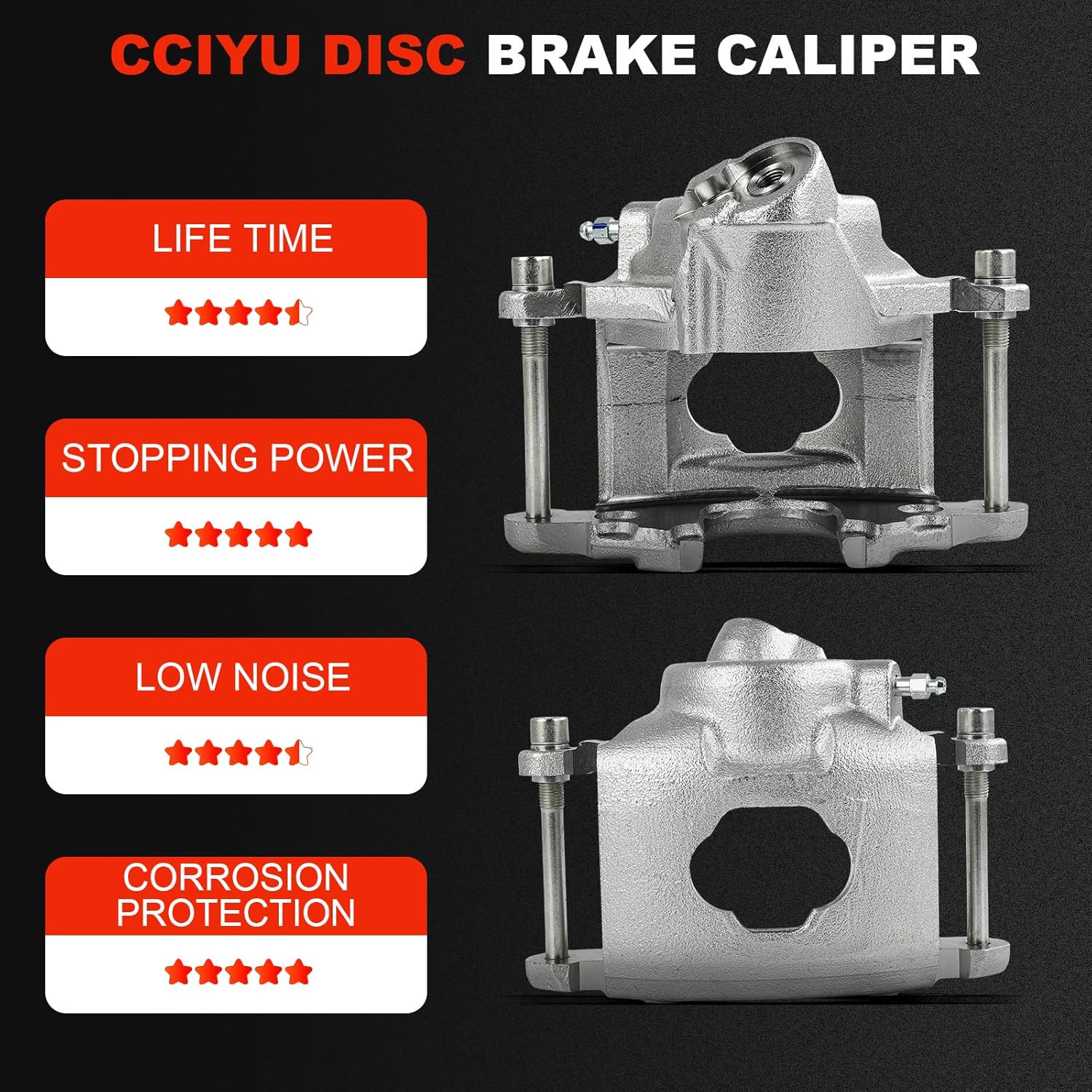 cciyu Front Left & Right Brake Calipers 184036 184035 For Buick 71-76,For Cadillac 77-78,For Checker 71-79,For Chevy 1971-1978,For GMC 1971-1978,For Oldsmobile 1971-1976,For Pontiac 1971-1976