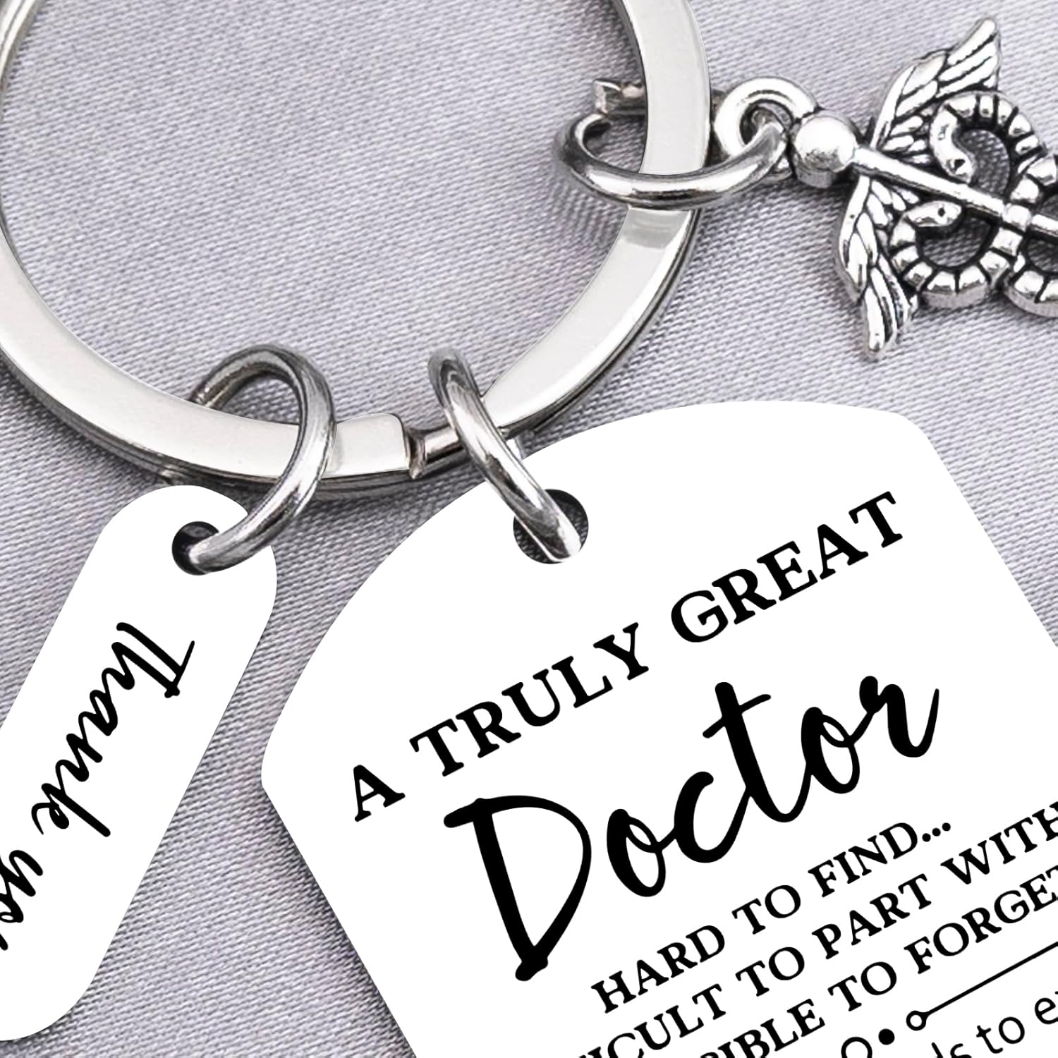 Doctor Gifts for Women Men Best Doctor Ever Keychain Doctors Appreciation Gifts Thank You Gift for Doctors Birthday Thanksgiving Christmas Gift Ideas Unique DR Day Keyring - Image 6